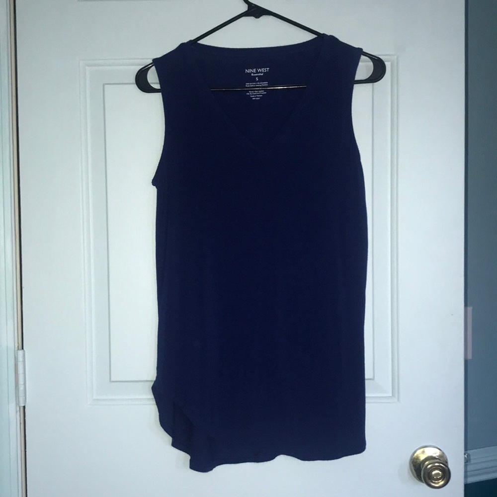 Nine West Sleeveless top size small blue